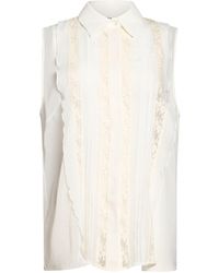 P.A.R.O.S.H. - Ivory Shirt Polyester - Lyst