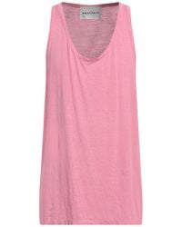Amaranto - Tank Top Linen, Elastane - Lyst