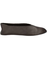 The Row - Ballet Flats Leather - Lyst