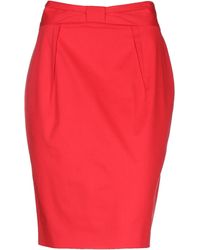 RED Valentino Gonna ginocchio - Rosso