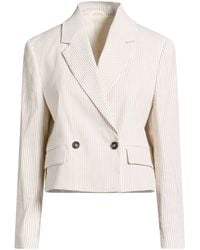 Brunello Cucinelli - Ivory Blazer Linen, Cotton, Elastane, Brass - Lyst