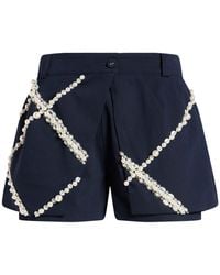 DES_PHEMMES - Midnight Shorts & Bermuda Shorts Polyester, Viscose, Wool, Elastane - Lyst