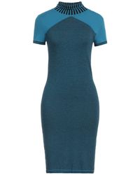 Versace - Azure Mini Dress Viscose, Acrylic, Wool, Cashmere, Elastane - Lyst