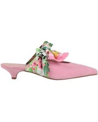 ERMANNO FIRENZE - Mules & Clogs Soft Leather, Textile Fibers - Lyst