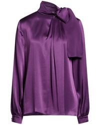 Alberta Ferretti - Plum Top Acetate, Silk - Lyst