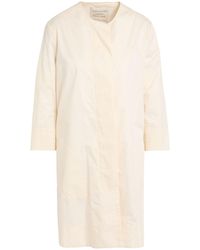 ALESSIA SANTI - Ivory Overcoat & Trench Coat Cotton - Lyst