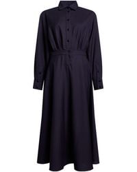 Officine Generale - Midnight Midi Dress Virgin Wool - Lyst