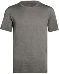 120% Lino - Lead T-Shirt Linen - Lyst
