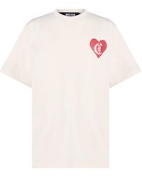 Just Cavalli - Cream T-Shirt Cotton - Lyst