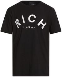 John Richmond - T-Shirt Cotton, Elastane - Lyst