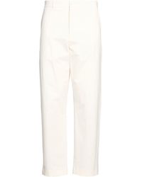 Dior - Cream Pants Cotton, Elastane - Lyst