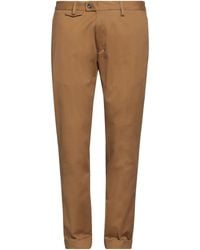 Messagerie - Patrizio Piscaglia Camel Pants Cotton, Elastane - Lyst