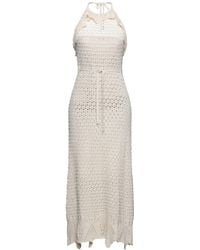 Pinko Andres Cotton Voile Maxi Dress in White | Lyst