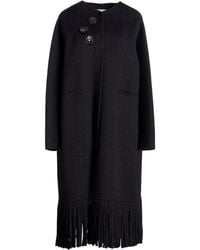 Shirtaporter - Charcoal Coat Wool, Polyester - Lyst