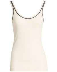Brunello Cucinelli - Tank Top Cotton, Elastane, Brass - Lyst