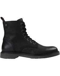 Jack & Jones 12159497 Leather Ankle Boots in Grey (Black) for Men | Lyst