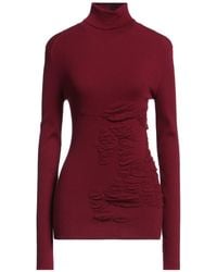 Burberry - Burgundy Turtleneck Cashmere, Polyester, Polyamide, Elastane - Lyst