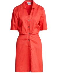 Moschino - Mini Dress Lyocell, Linen, Cotton - Lyst