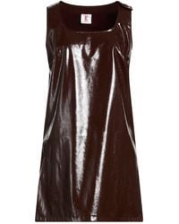Kontatto - Chocolate Mini Dress Polyurethane - Lyst