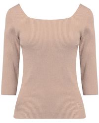Fendi - Sand Sweater Cotton, Polyamide, Elastane - Lyst