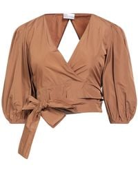 RED Valentino - Camel Top Polyester - Lyst