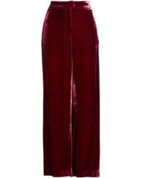 HANAMI D'OR - Burgundy Pants Viscose, Silk - Lyst