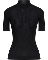 Versace - Virgin Wool Turtleneck Knit Top - Lyst