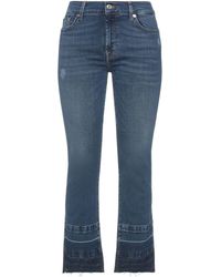 7 For All Mankind Denim Jeans Dark Jsabu580is in Blue Womens Clothing Jeans Capri and cropped jeans 