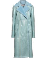Femme Vêtements Manteaux Manteaux longs et manteaux dhiver Pardessus Cuir Emilio Pucci en coloris Bleu 