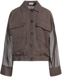 Brunello Cucinelli - Jacket Cotton, Brass - Lyst