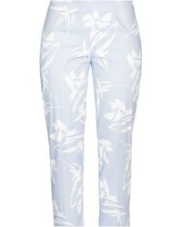 Pantalon Coton Piazza Sempione en coloris Bleu élégants et chinos Pantalons longs Femme Vêtements Pantalons décontractés 