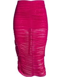 Mugler - Midi Skirt - Lyst