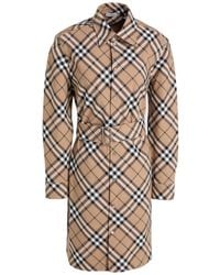 Burberry - Mini Dress - Lyst
