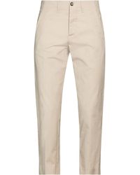Gaelle Paris - Taupe Pants Linen, Cotton, Elastane - Lyst