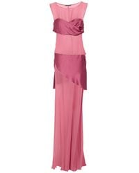 Alberta Ferretti - Maxi Dress Acetate, Silk - Lyst