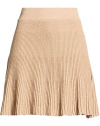 Akep - Sand Mini Skirt Viscose, Polyamide, Polyester - Lyst