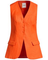 Sandro - Tailored Vest Linen, Cotton, Elastane - Lyst