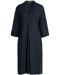 European Culture - Midnight Midi Dress Lyocell, Linen - Lyst