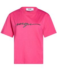 MSGM - T-Shirt - Lyst