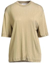 Samsøe & Samsøe - Khaki T-Shirt Lyocell, Organic Cotton - Lyst