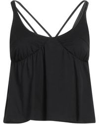 Pinko - Embroidered Logo Cotton-Blend Top - Lyst