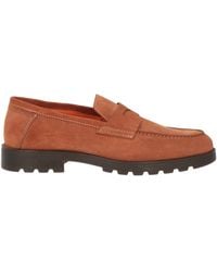 Santoni - Tan Loafers Leather - Lyst
