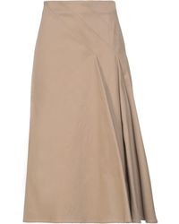 Dior - Sand Midi Skirt Cotton, Elastane - Lyst