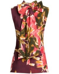 La Petite Robe Di Chiara Boni - Burgundy Top Polyamide, Elastane - Lyst