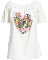 Ean 13 Love - Ivory T-Shirt Cotton, Elastane - Lyst