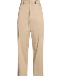 THE M.. - Taupe Pants Cotton, Elastane - Lyst