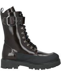 High - Burgundy Ankle Boots Leather, Rubber - Lyst