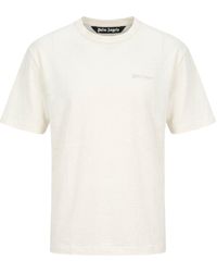Palm Angels - Ivory T-Shirt Linen - Lyst