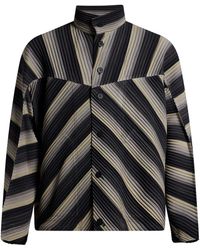 Issey Miyake - Charcoal Jacket Polyester - Lyst