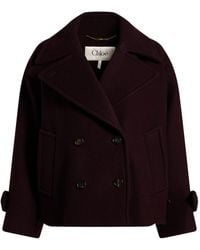 Chloé - Coat Virgin Wool, Polyamide - Lyst